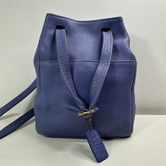 Coach Vintage - Sonoma 2-Handle Bucket Bag 4923, Pebbled - Periwinkle, USA 90s - Picture 1 of 14